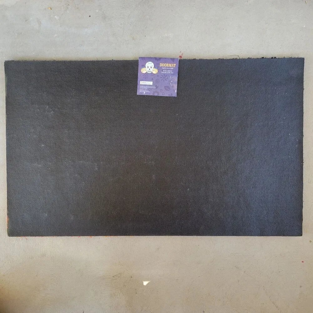 Halloween Welcome To Our Haunted House Outdoor Coir Doormat Mat 18x30 Orange Bla